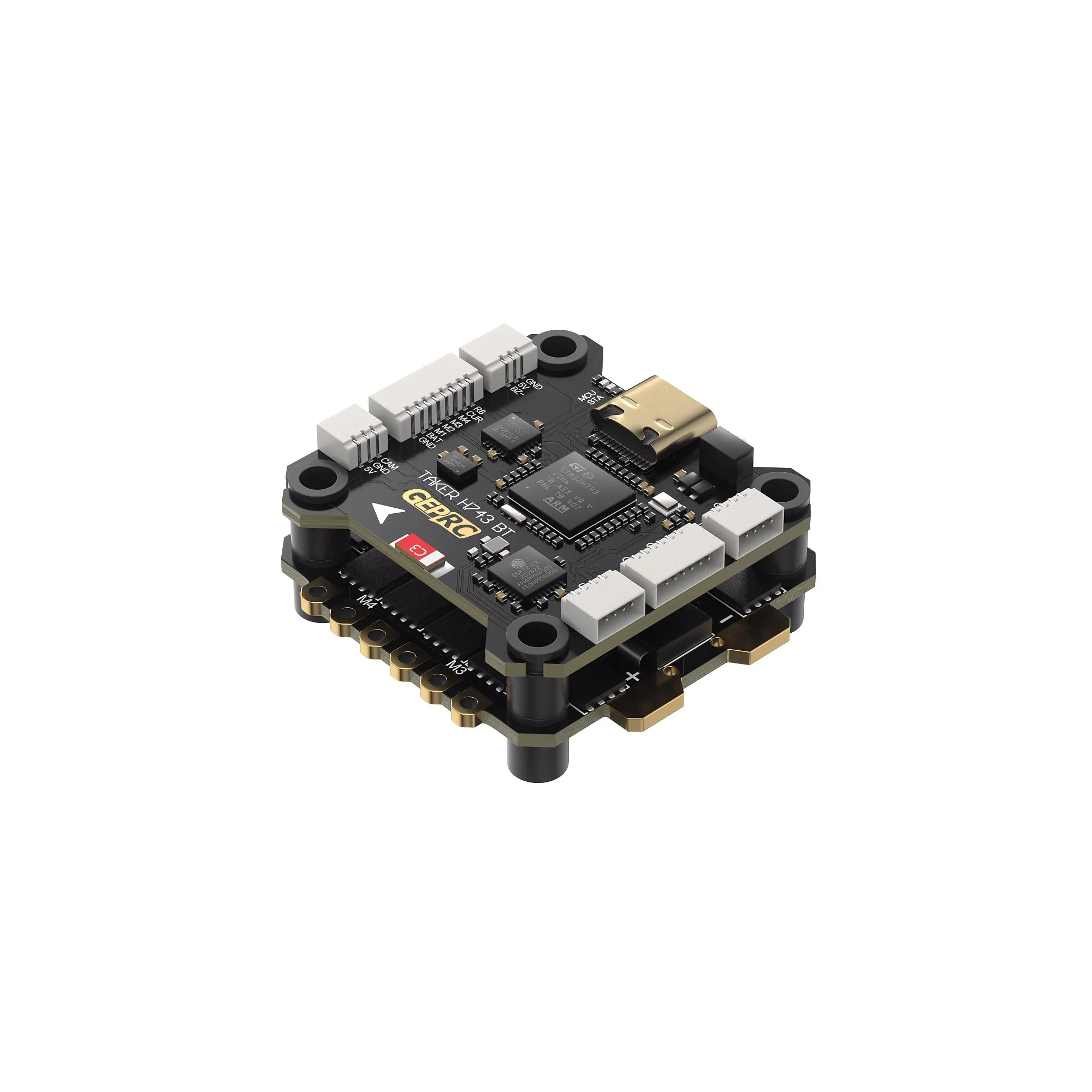 

GEPRC H743 BT 32-битный 50A BL32 4IN1 ESC Stack H743 Управление полетом MPU6000 и ICM42688 Двойной гироскоп Bluetooth Беспроводная настройка
