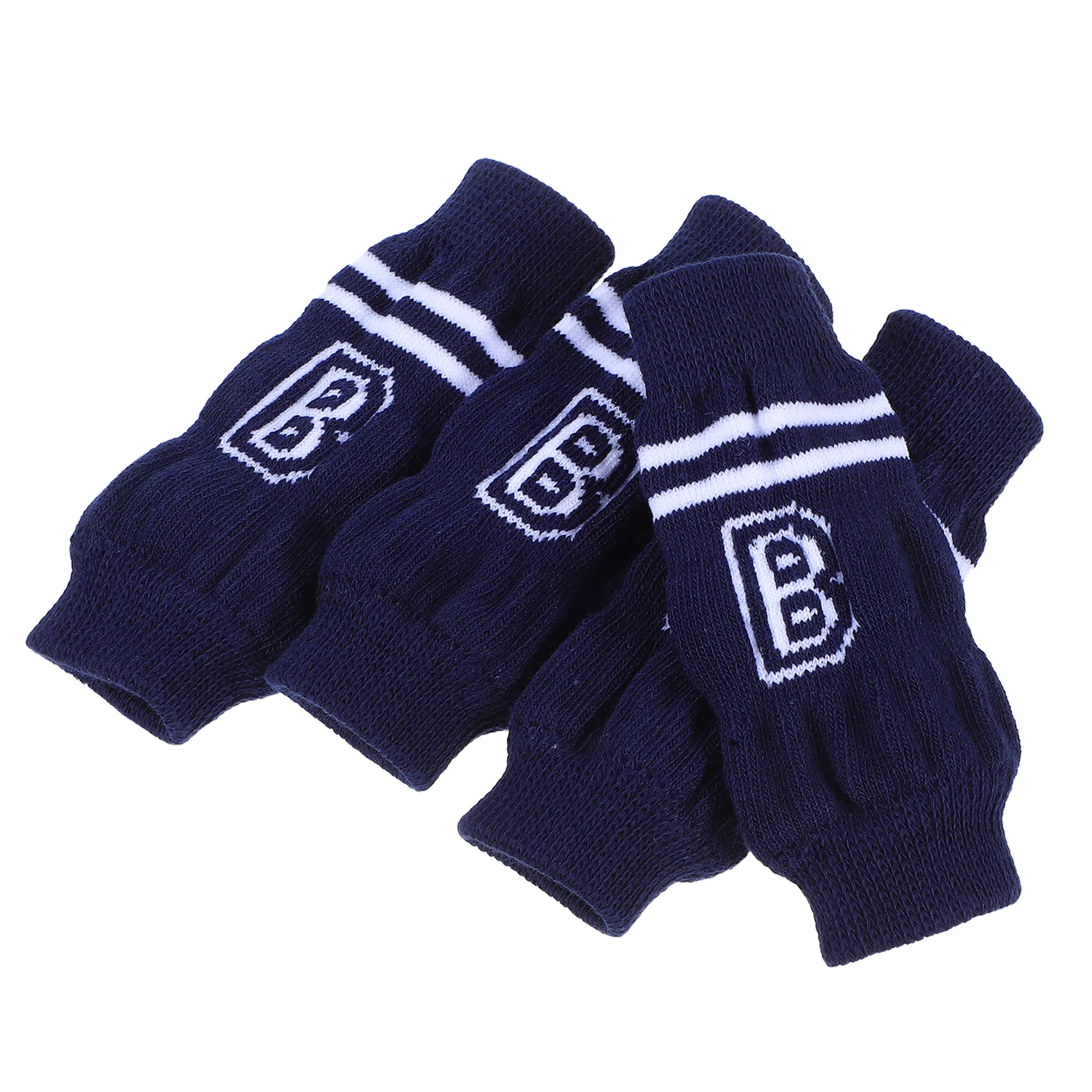 

4 Pcs Dog Elbow Protector Knitted Leg Warmers Feet Covers Non Slip Pads Polyester Sleeve Socks Pet Arm Warmers Joint Protector