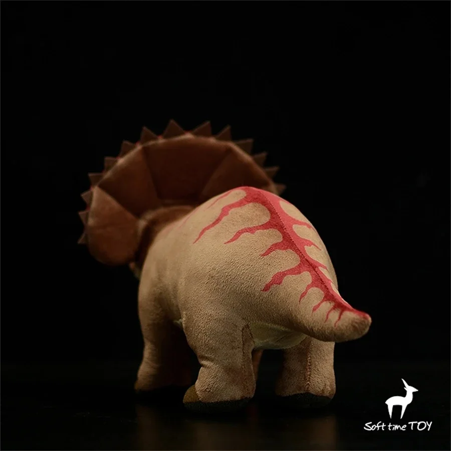 Triceratops High Fidelity Anime Leuke Jurassic Plushie Dinosaurus Knuffels Levensechte Dieren Simulatie Gevulde Pop Kawai Speelgoed Gif