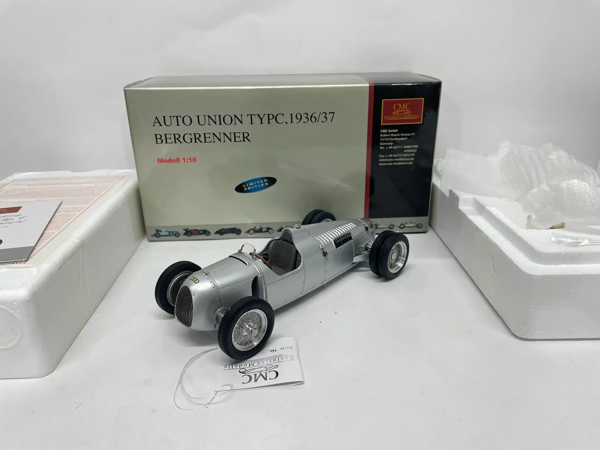 

CMC 1:18 Union TYPC 1936/37 Simulation Limited Edition All Open Alloy Metal Static Car Model Toy Gift