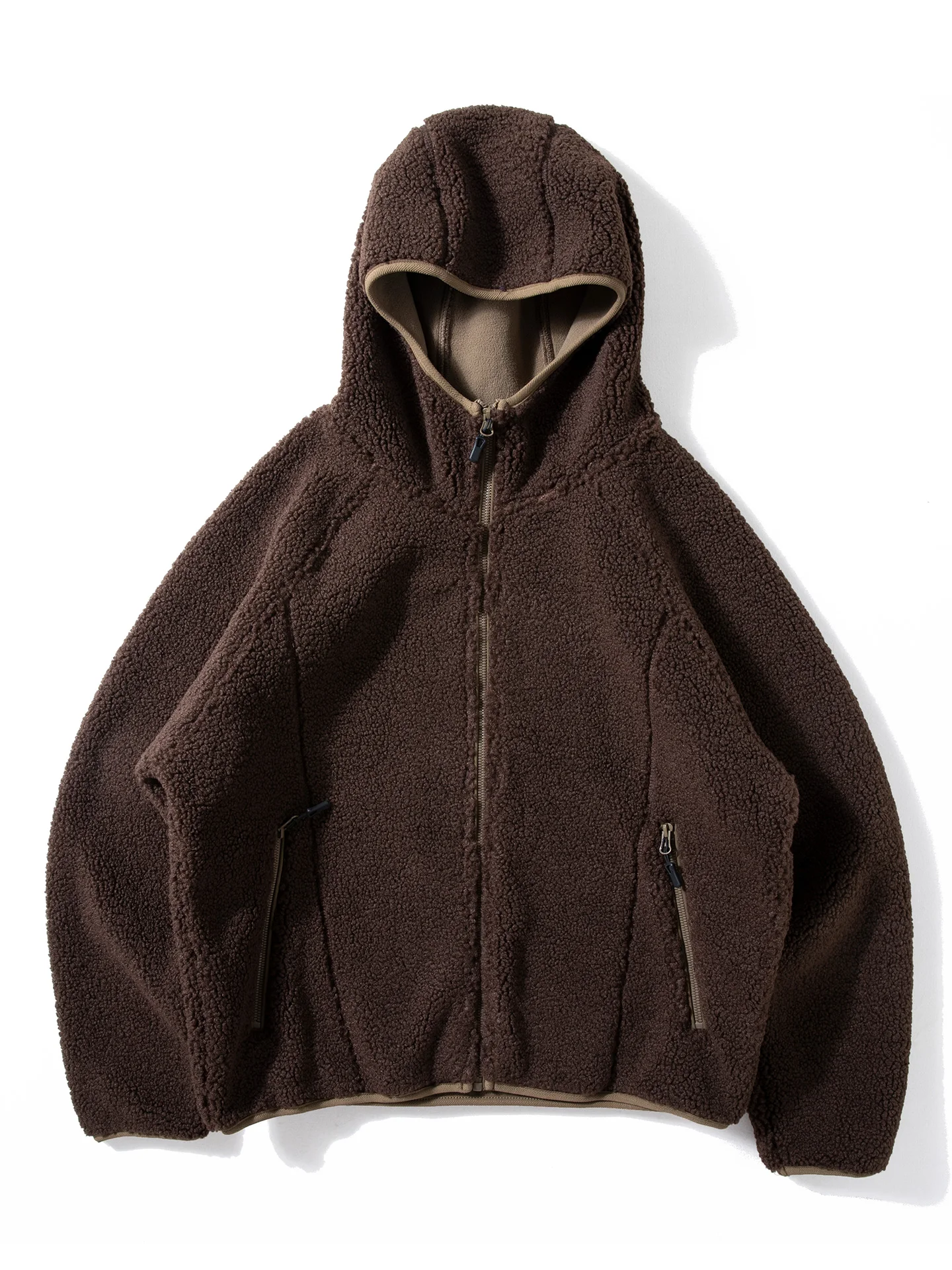 

Мужская утепленная флисовая куртка с капюшоном, двусторонняя, из плотного бархата, на молнии, имитация овечьей шерсти, теплая