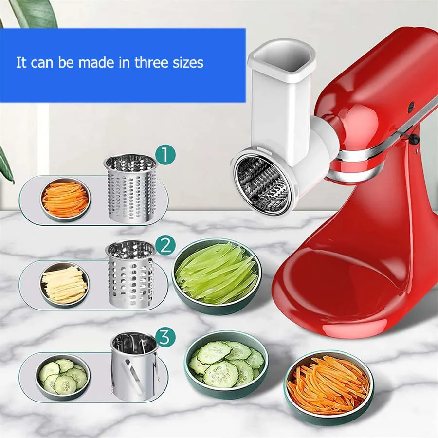 Aufsätze für Slicer und Shredder für die Küche, Gemüses ch neider für frische Zubereitung, Stand mixer, Salat macher, Aufsatz