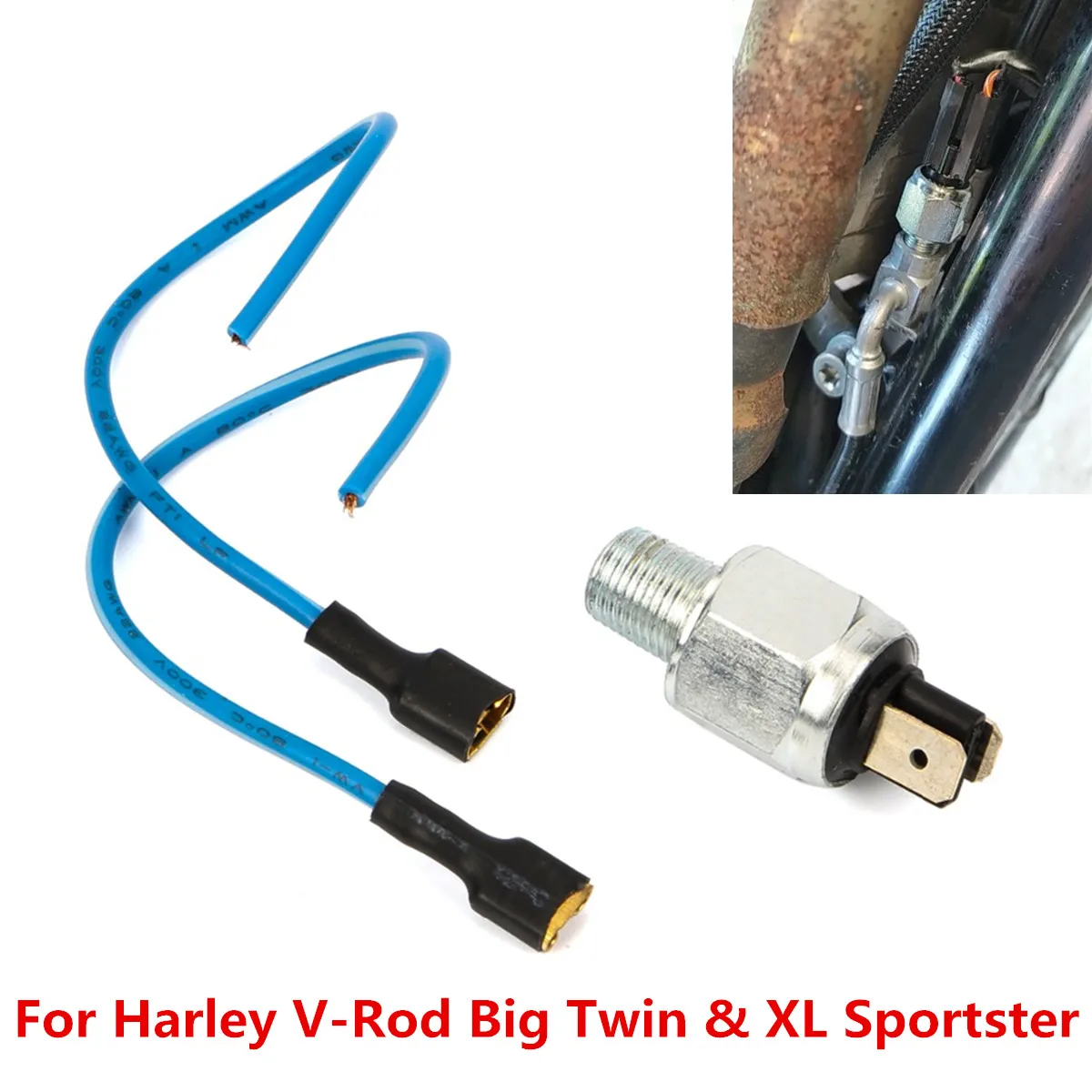 Motorcycle Switches Hydraulic Brake Switch For Harley Davidson Touring V-Rod Big Twin & XL Sportster Models 2003-2014