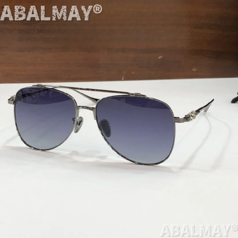 نظارات شمسية عالية الجودة للرجال والنساء مقاس 8162 57-16-149 نظارات شمسية بتصميم عصري فاخر من التيتانيوم UV400 مع صندوق