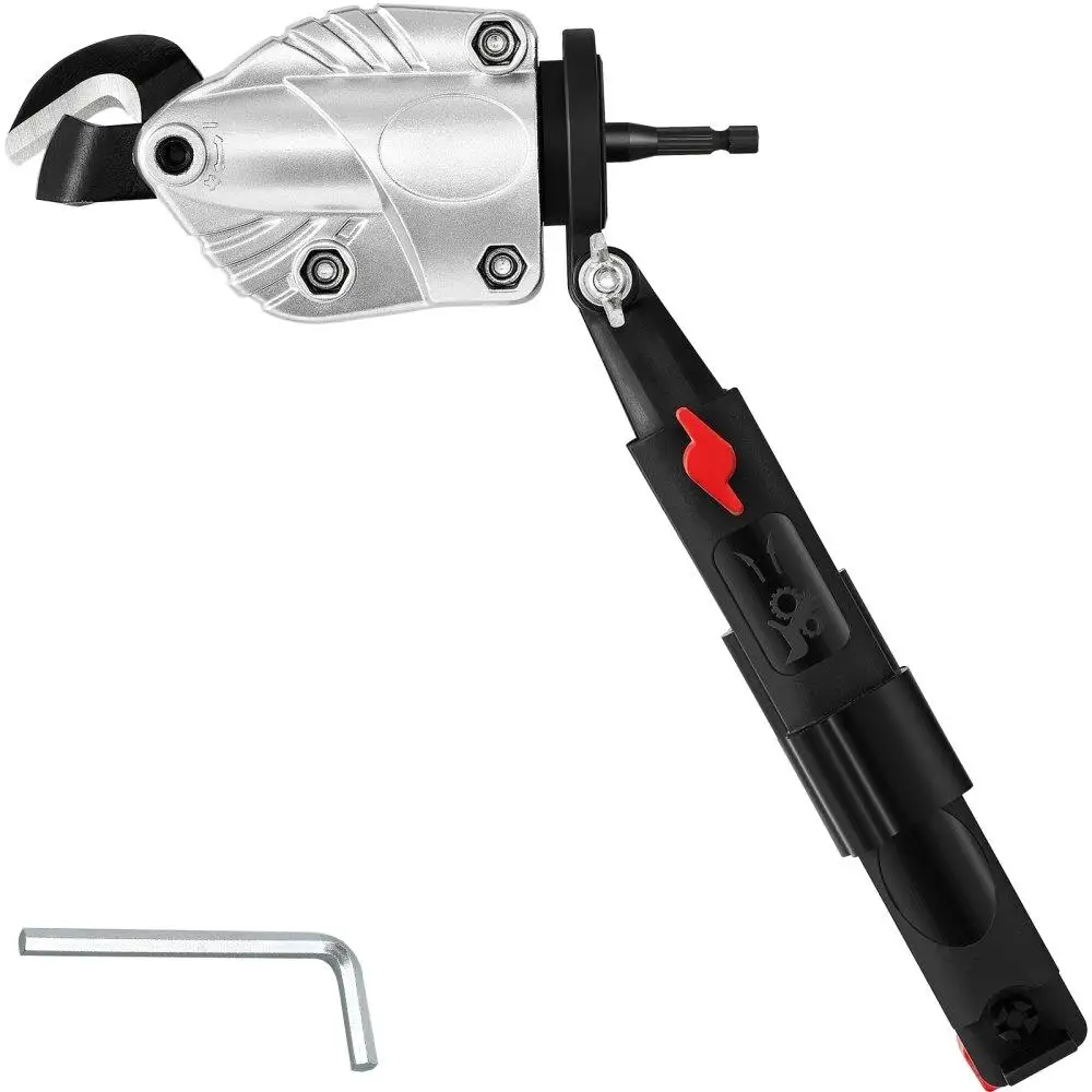 

Metal Cutter Drill Attachment with Shears 360 Degree Pivoting Head for Cutting Metal Sheets up to 21 GA Stainless Steel 14 GA