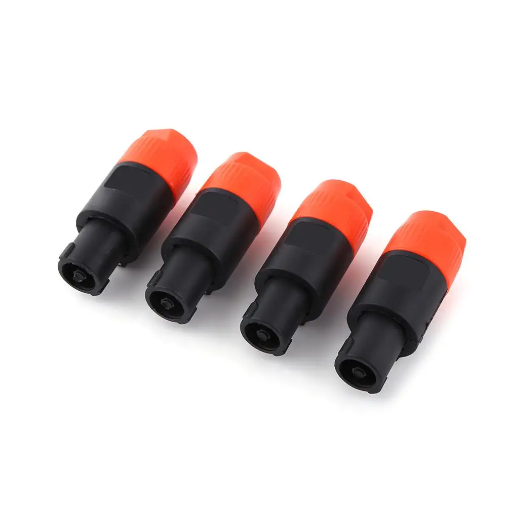 4PCS NL4FC Male Plug Connector for Speaker Cables - Durable Adapter Cord Set