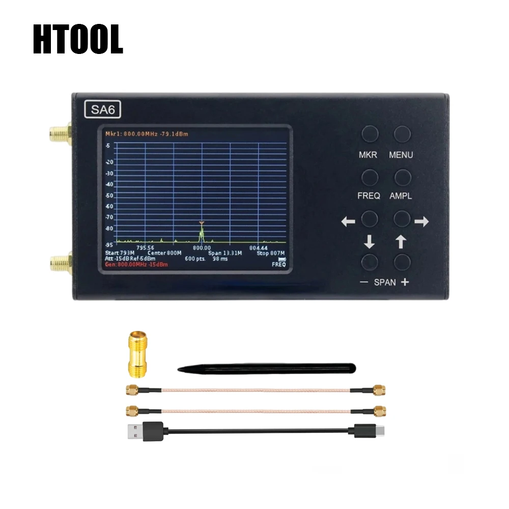 HTOOL SA6 Spectrum Analyzer 6GHz 35 To 6200 MHz Signal Generator Provide PC Software Measuring Radio Signals Direction Compass