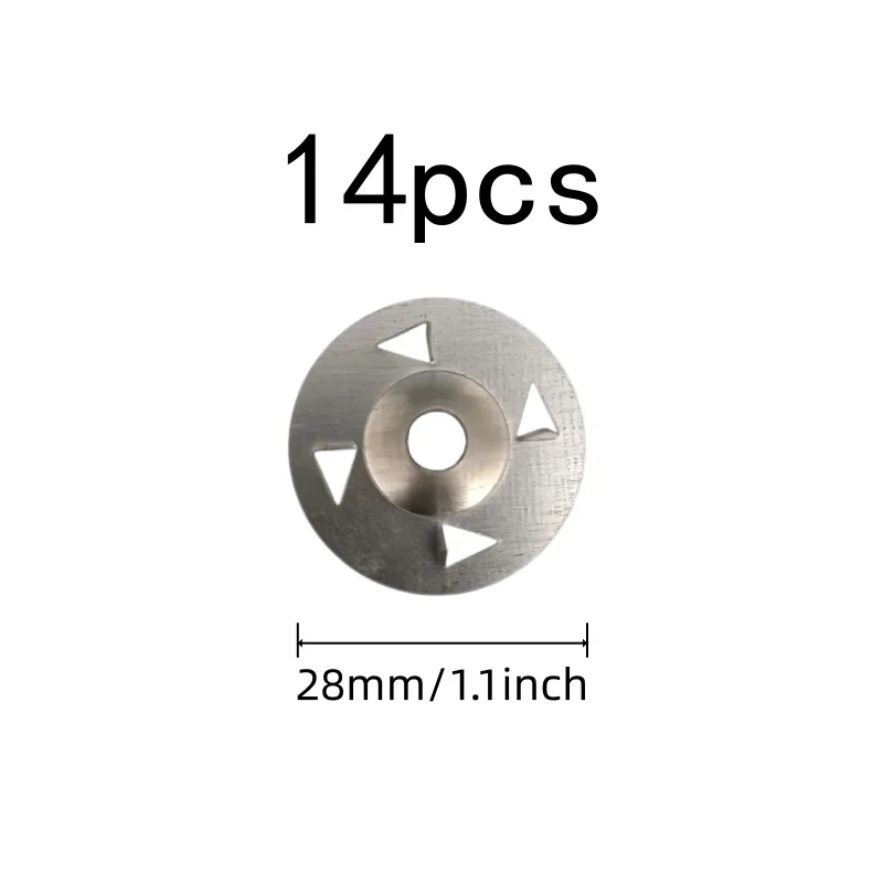 14 pcs 28mm Four Claw Washers, Durable Iron Material, suitable for Floor Tile Installation, Four Claw Anti-Slip Design