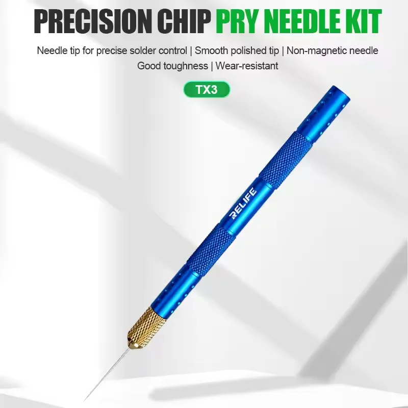 RELIFE TX3 Precise solder Chip Pry Needle Kit For Mobile Phones Motherboard CPU Chip IC electronic components Repair Pry Kit