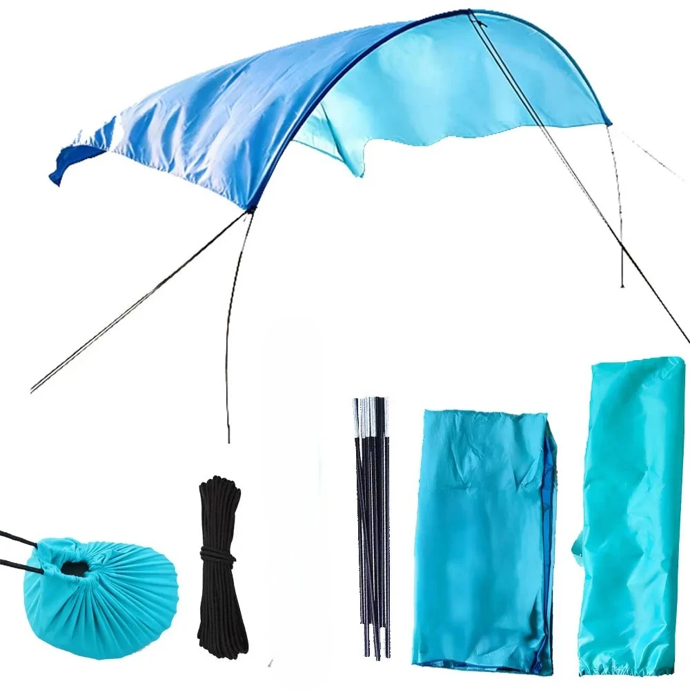 Beach Canopy Portable Quick-open Sunscreen Seaside Wind Power Awning Canopy