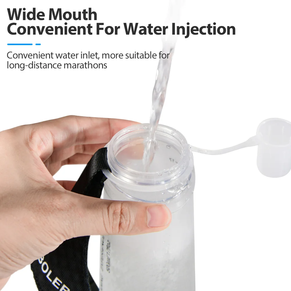 Weiche TPU-Wasserflasche, 500 ml, ultraleicht, faltbar, mit Armband, fest, rutschfest, für Outdoor-Sport, Wasserbeutel, weiche Wasserflasche – Detail 5