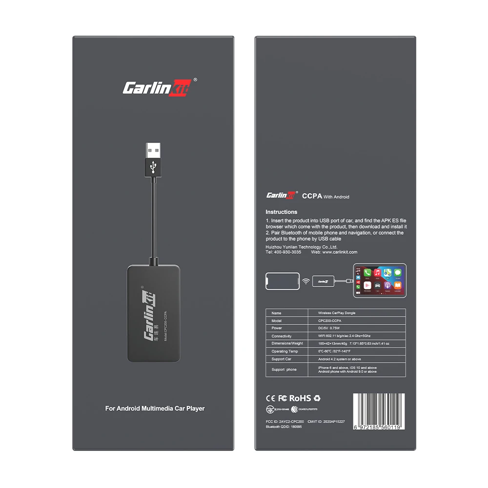 Autokit مشغل سيارة لاسلكي ، أندرويد Dongle التلقائي ، CPC200 CCPA ، وحدة رئيسية لنظام أندرويد