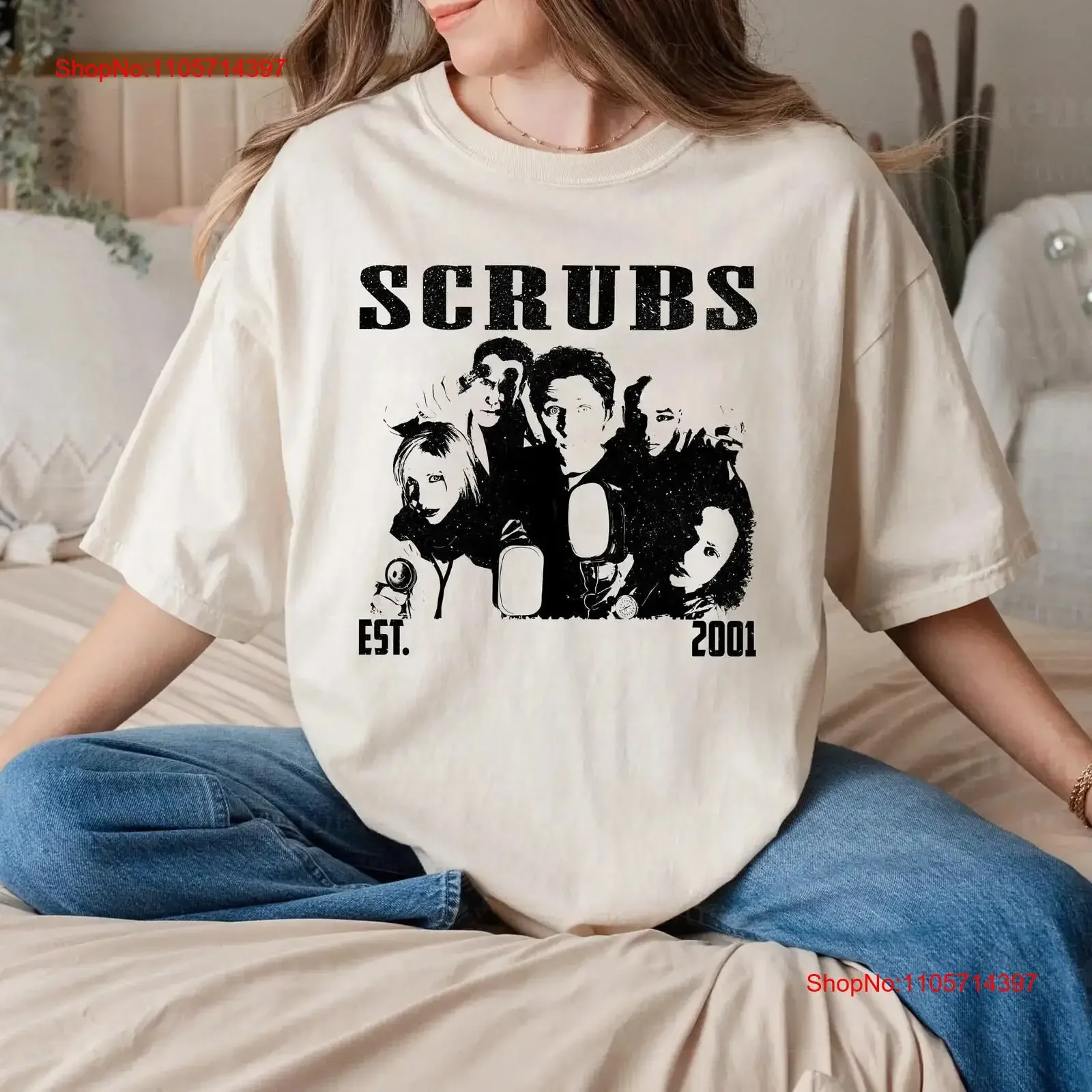 Scrubs Tv Series T Shirt Retro Vintage Classic s for him Christmas vintage Washed Soft Versatile fashion Unisex homme