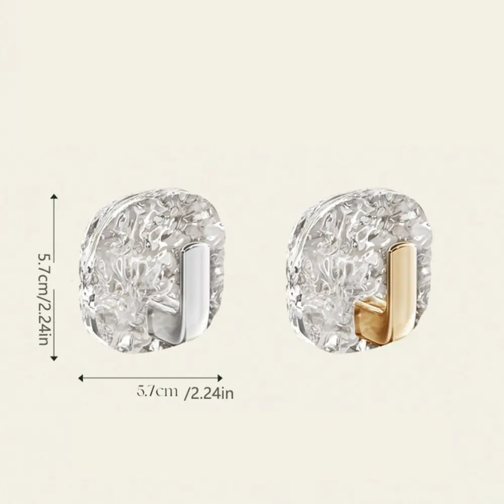 4 шт. прозрачный акриловый настенный крючок, настенные водонепроницаемые крючки для сумки для ключей, прочные липкие самоклеящиеся крючки для ванной комнаты, задняя дверь