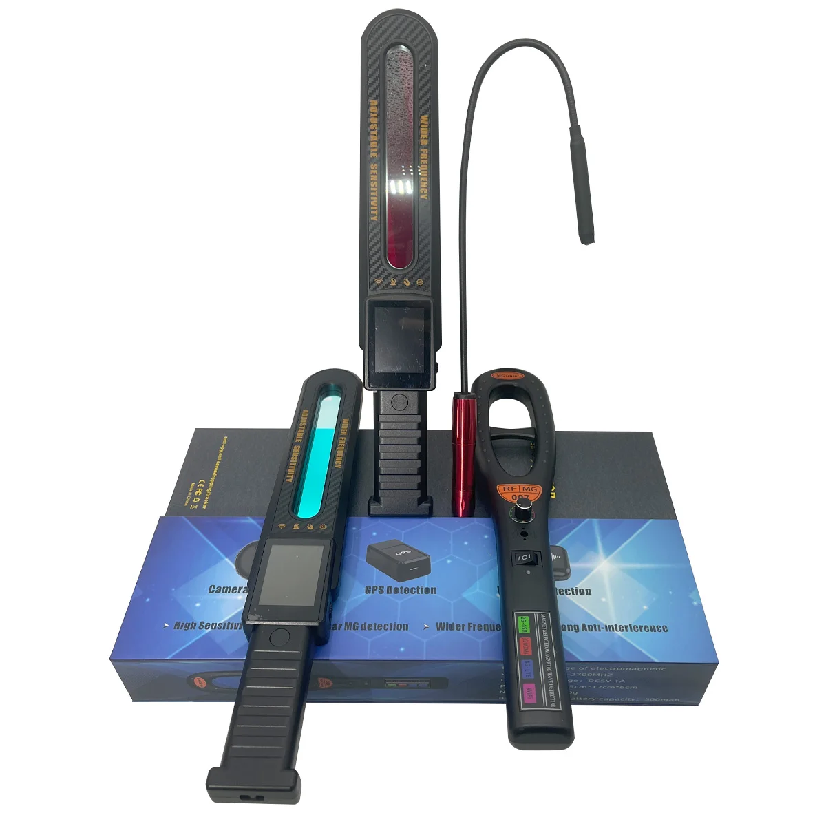 Spy Detector – Wireless Signal, Infrared, Magnetic, Lens Detection for Hidden Camera & GPS Locator, Portable Security Scanner