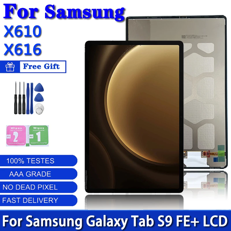 

12.4"inch For Samsung Tab S9 FE+ Plus X610 X616 SM-X610 SM-X616B LCD Display Touch Screen Digitizer Assembly