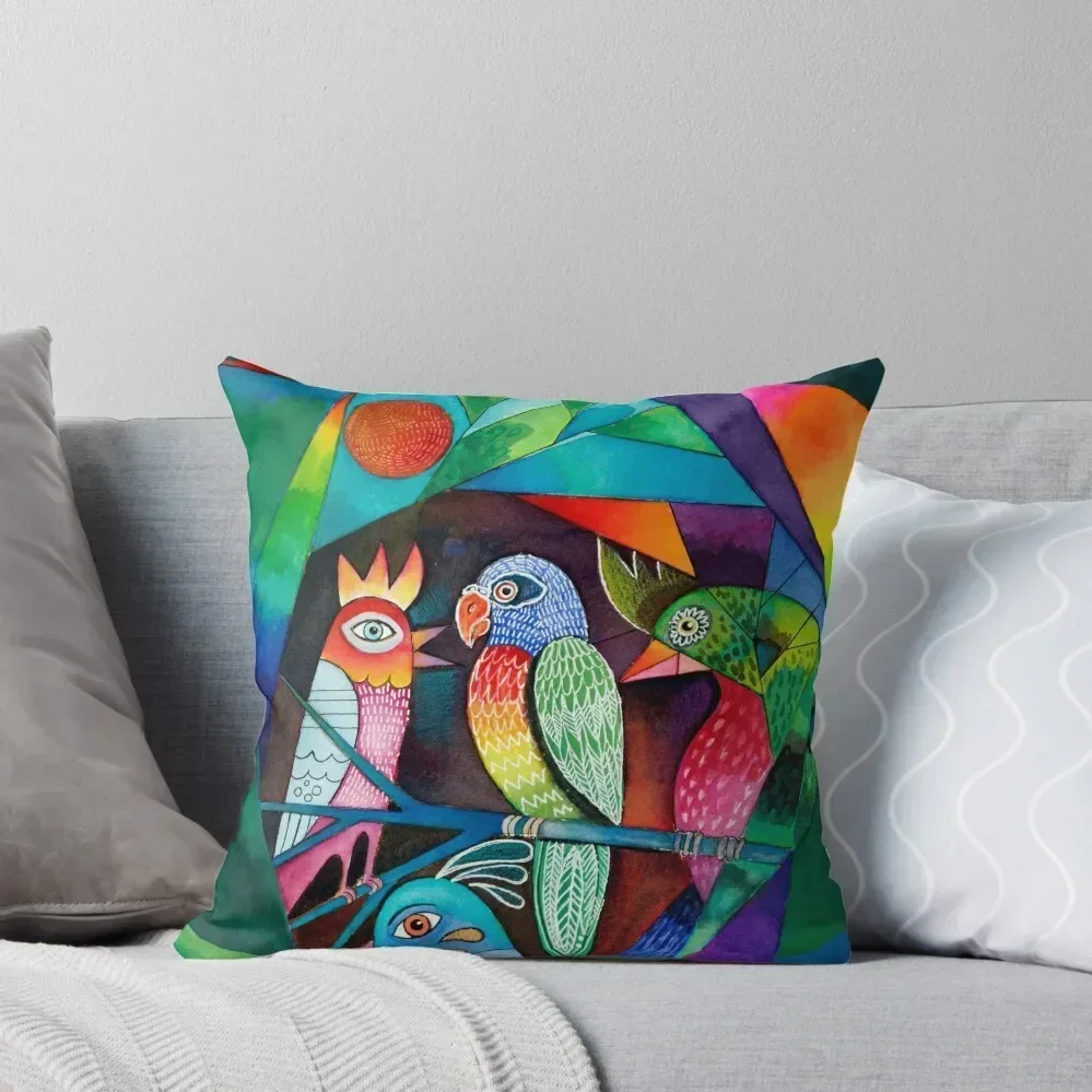 

Feathered Friends Throw Pillow Couch Pillows Christmas Covers For Cushions New year Luxury Pillow Cover pillow