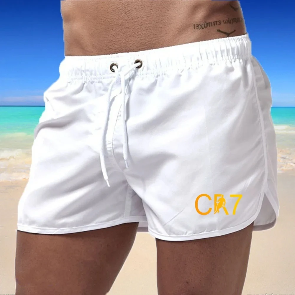 Tronchi estivi Pantaloni casual da jogging Asciugatura rapida Nuoto da uomo Pantaloncini leggeri da surf Pantaloncini da spiaggia da uomo Solid