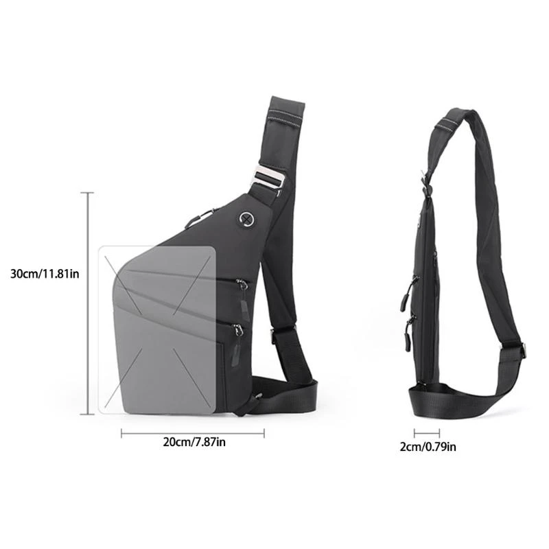 A3pe خفيفة الوزن مضاد للسرقة أكياس أكياس الصدر للسفر والأنشطة في الهواء الطلق