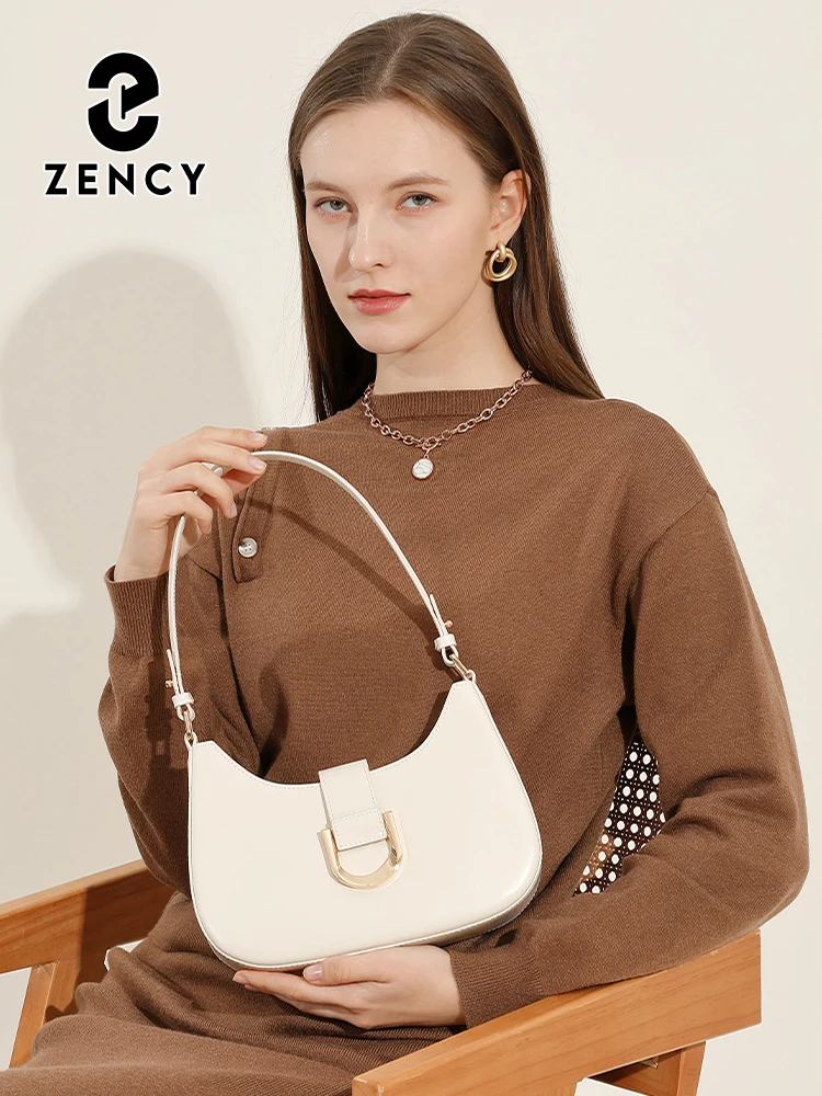 Zency Women's Leather Shoulder Bag Designer Handbag Top Handle Bag Crossbody French Style