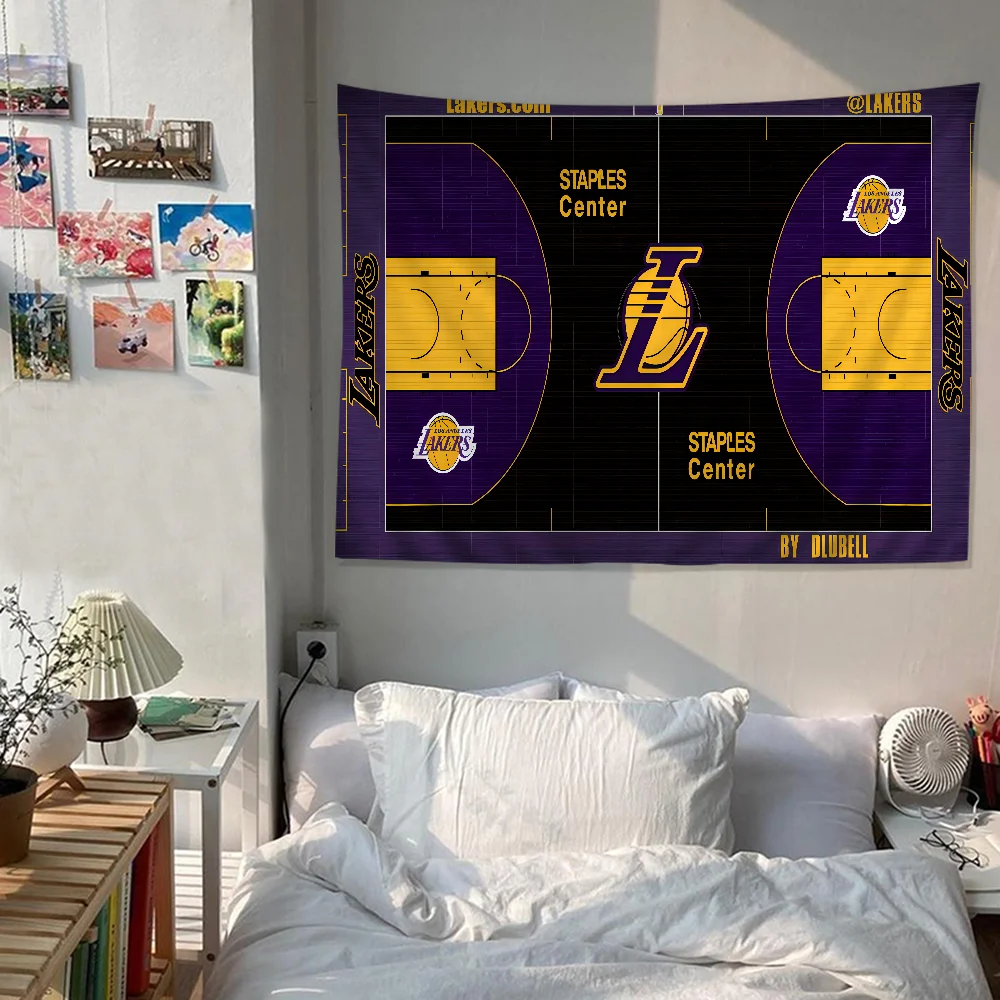 

Basketball Court Printed Tapestry Anime Tapestry Hanging Tarot Hippie Wall Rugs Dorm Wall Hanging Sheets