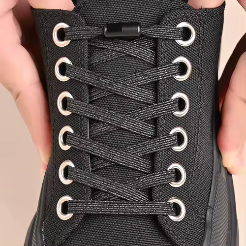 1Pair No Tie Shoe Laces Colorful Buckle Shoelaces Pearl Light Colorful Fashion Without Ties Elastic Laces Sneaker Kids Adult - Image 15