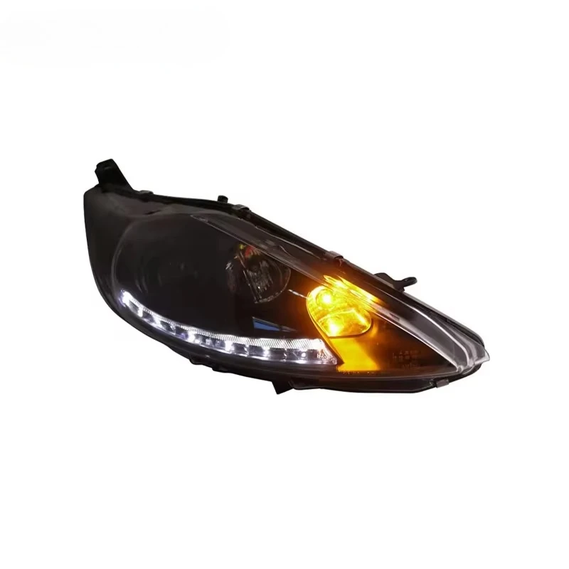 For Fiesta Headlight 2008-2012 Fiesta Headlight With DRL Day Running Light Lens Projector Automotive Lighting Device