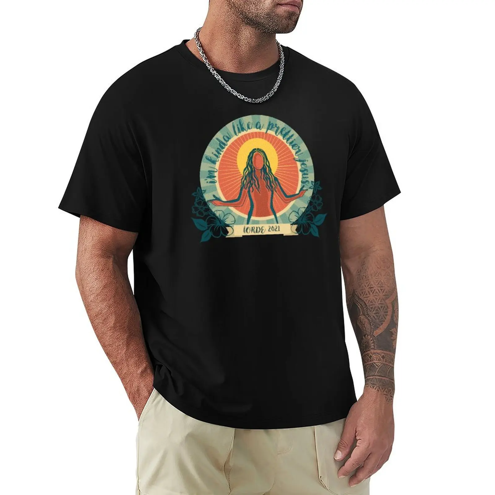 

I'm kinda like a prettier jesus T-Shirt summer top Man t-shirt men clothing
