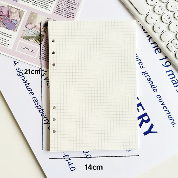 80Sheet  A5 A6 A7Loose-leaf Replacement  Line Grid Blank Point Paper Refill Inner Page Line Inner Page Inside Paper Stationery