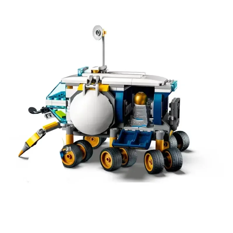 Conjuntos de tijolos compatíveis série cidade blocos de construção veículo roving lunar nave espacial estação espacial brinquedos das crianças presentes 60348