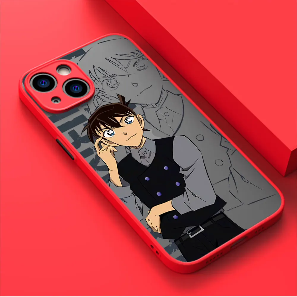 Cover Anime Detective Conan Xinyi Xiaolan Phone Case for Apple iPhone 12 7 8 13 Mini XS MAX 14 Plus XR SE XS 11 Pro 15 Pro Max image 3