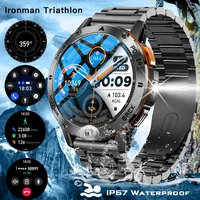 Nuevo Reloj Inteligente Deportivo para Triatlón con Linterna LED, Brújula, Comunicación Inalámbrica, Asistente de Voz con IA, Reloj Inteligente para Fitness al Aire Libre