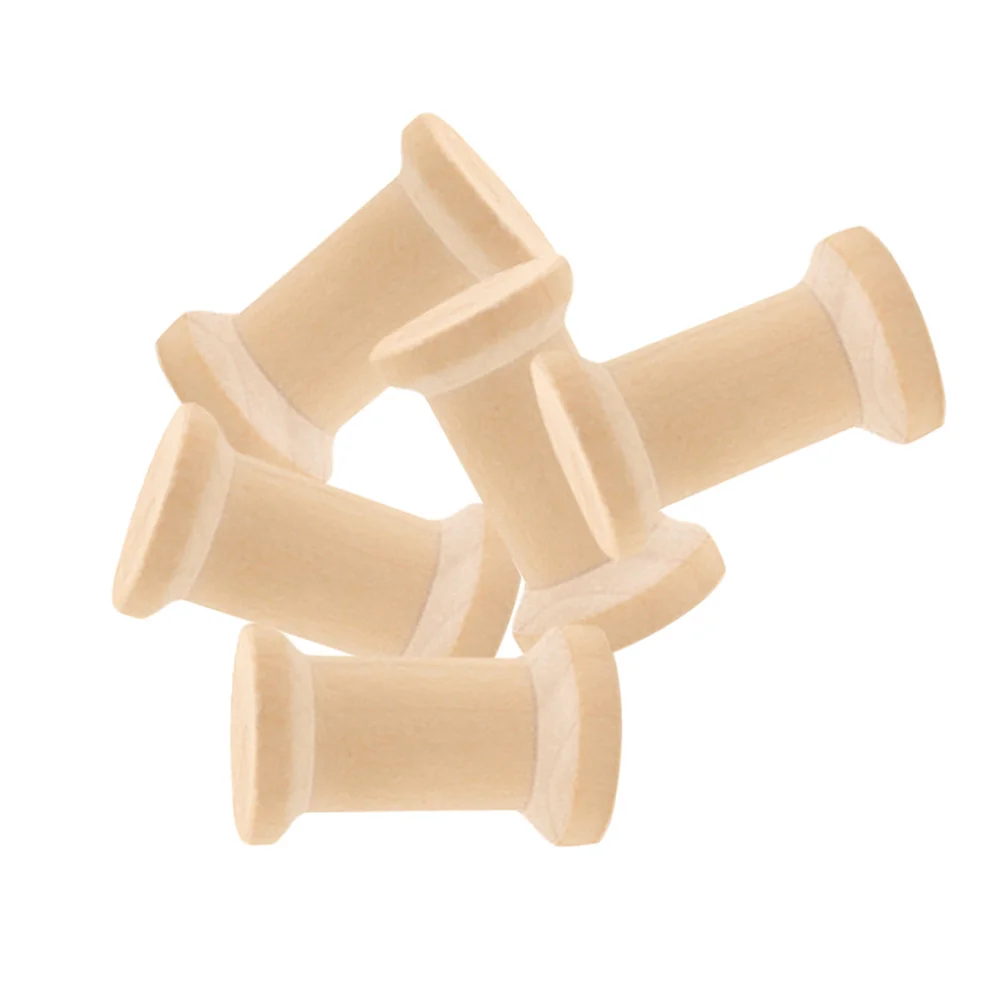 

Empty Thread Spools 10Pcs Wood Craft Spools Bamboo Weaving Bobbins for Sewing Loom DIY Yarn Storage Reel Craft Product
