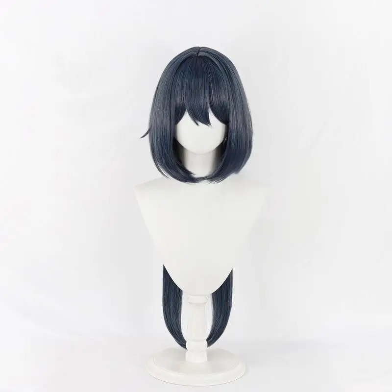 L-e-mail parrucca sintetica per capelli Honkai Star Rail Yunli parrucca Cosplay 80cm lunga grigio blu colore parrucche Cosplay parrucca resistente al calore