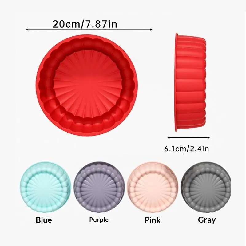 6 Inch Charlotte Cake Pan Silicone Cheesecake Nonstick Round Silicone Baking Mold Cake Molds For Strawberry Shortcake Tart Pie