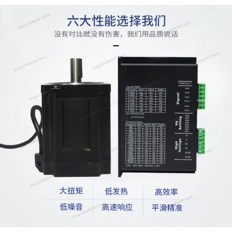 For 86 Stepper Motor Set 8.5N Large Torque Stepper Motor 86BYG250D Driver MA860/DMA860H