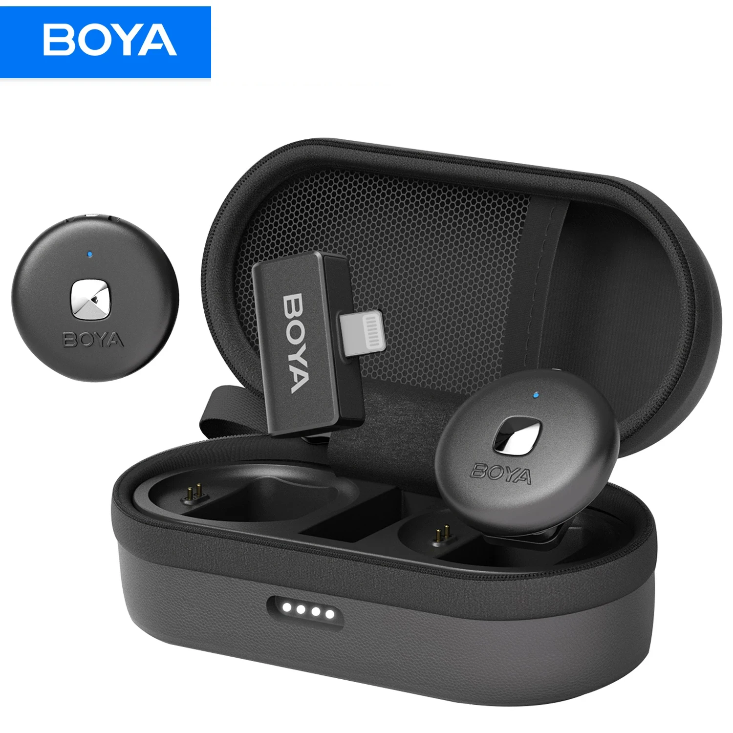 

BOYA Omic D/U Wireless Lavalier Lapel Microphone for iPhone iPad Android Type-c Smartphone Youtube Live Game Recording Interview