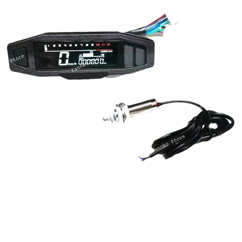 改造ミニVA高解像度LCDスピードメーター、タコメーター、燃料計、キャブレター、噴射調整可能