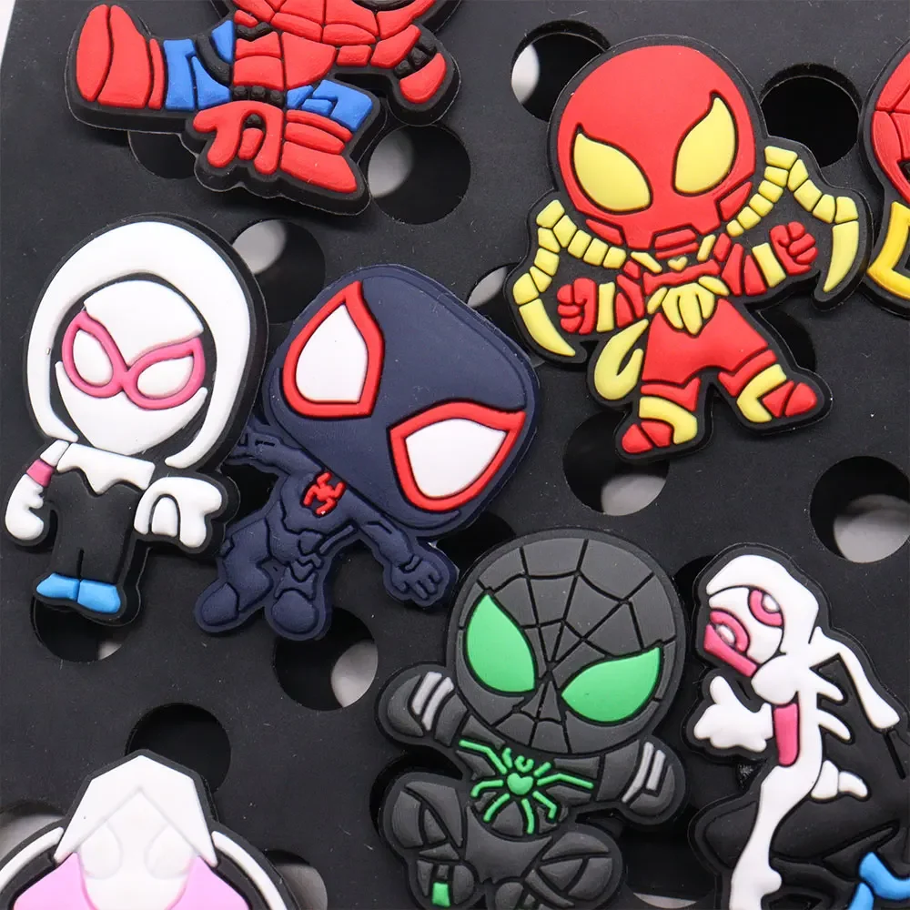 9/15/16//100 Stück Mesuca Heros Spider-Man PVC-Sandalen-Schuh-Schnallen, Clog-Schuh-Charms, beliebte Dekorationen für Kinder, DIY-Geschenke für Jungen-Partys – Detail 7