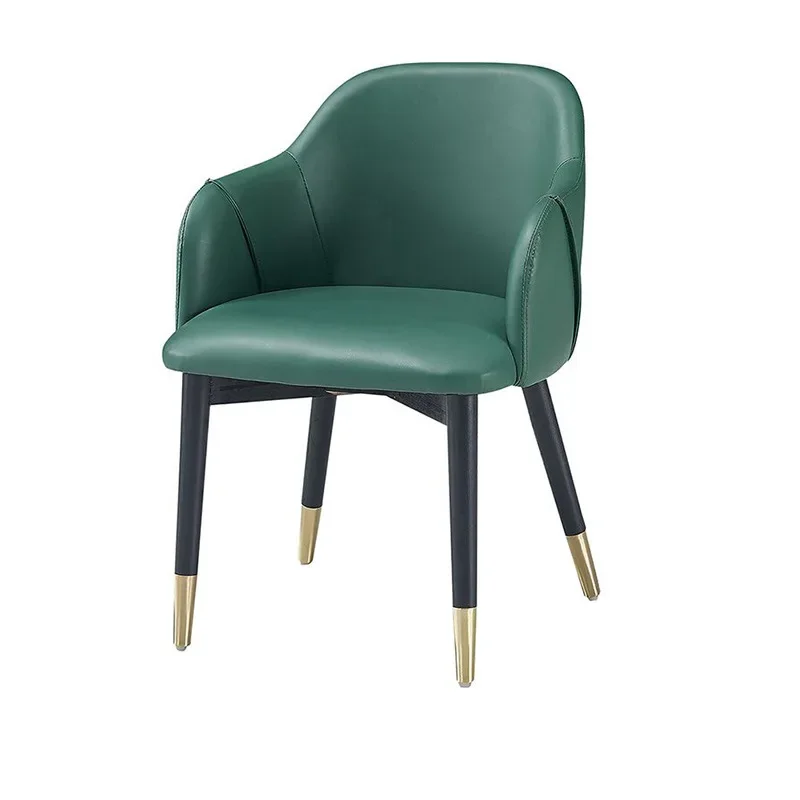 Light Luxury Chair Hotel Banquet Reception Negotiation Leisure Armrest Chair Coffee Shop Restaurant Solid Wood Dining Chair