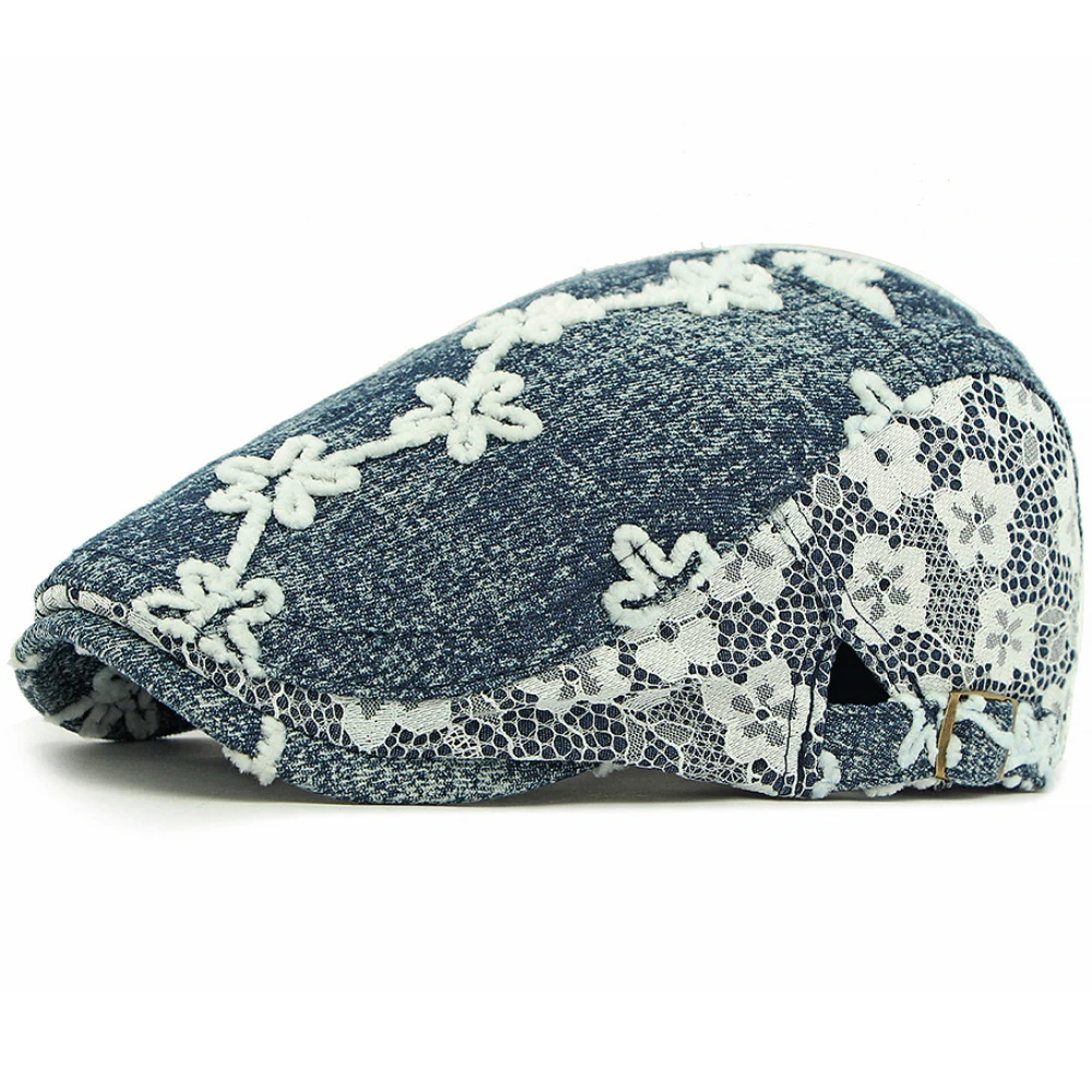 HT4801 Beret Cap Men Women Flo - Newsboy Cap Ivy 评论和价格