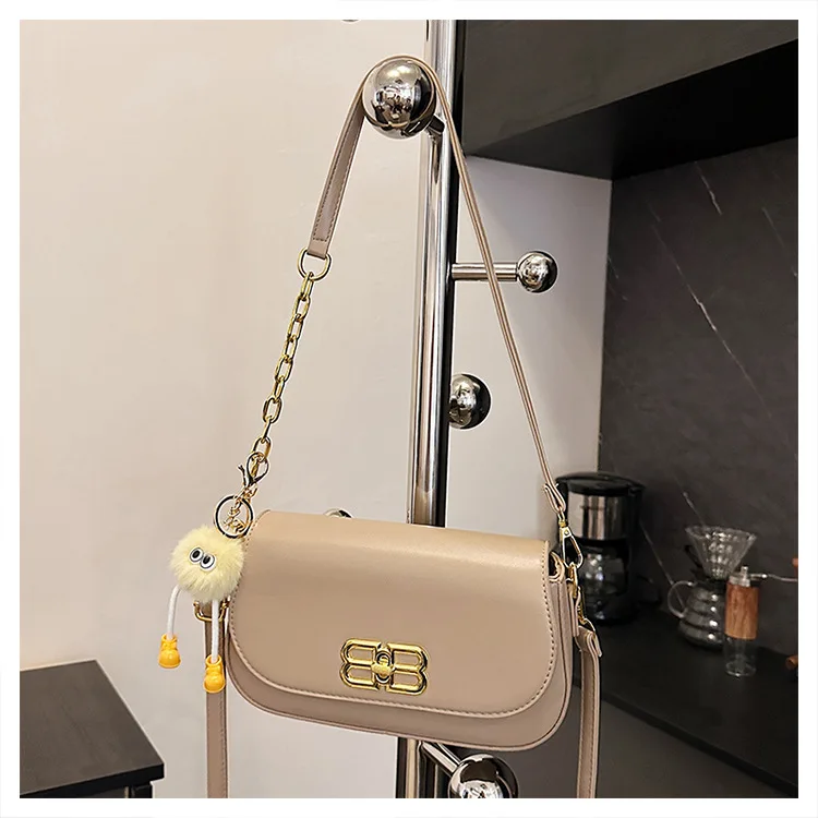 حقيبة نسائية أنيقة عالية الإحساس - سلسلة حضرية بسيطة مربعة صغيرة، حقيبة كتف/ماسن عصرية متعددة الاستخدامات عالية الملمس للنساء #1