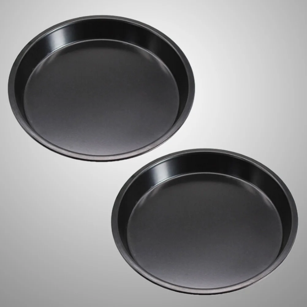 

2 PCS Pizza Plate Pan Baking Form Accessories Oven Tray Bakeware Pie Pans Tart Non Stick Bread Mold Cake Trays