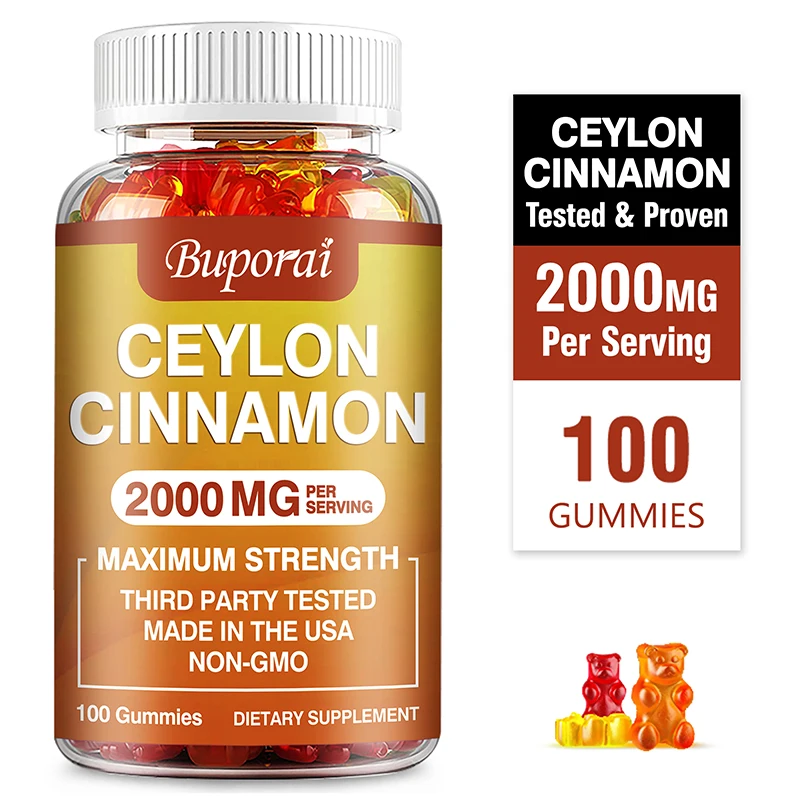 Ceylon Cinnamon Gummies - Antioxidant, Balances Blood Sugar, Supports Heart and Cardiovascular Health,Promotes Energy Metabolism