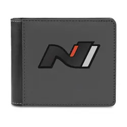 Hyundai N Performance Logo portafoglio da uomo scuro portafoglio in pelle porta carte di credito portafoglio corto Hyundai I30N I30 I20 Veloster N Line