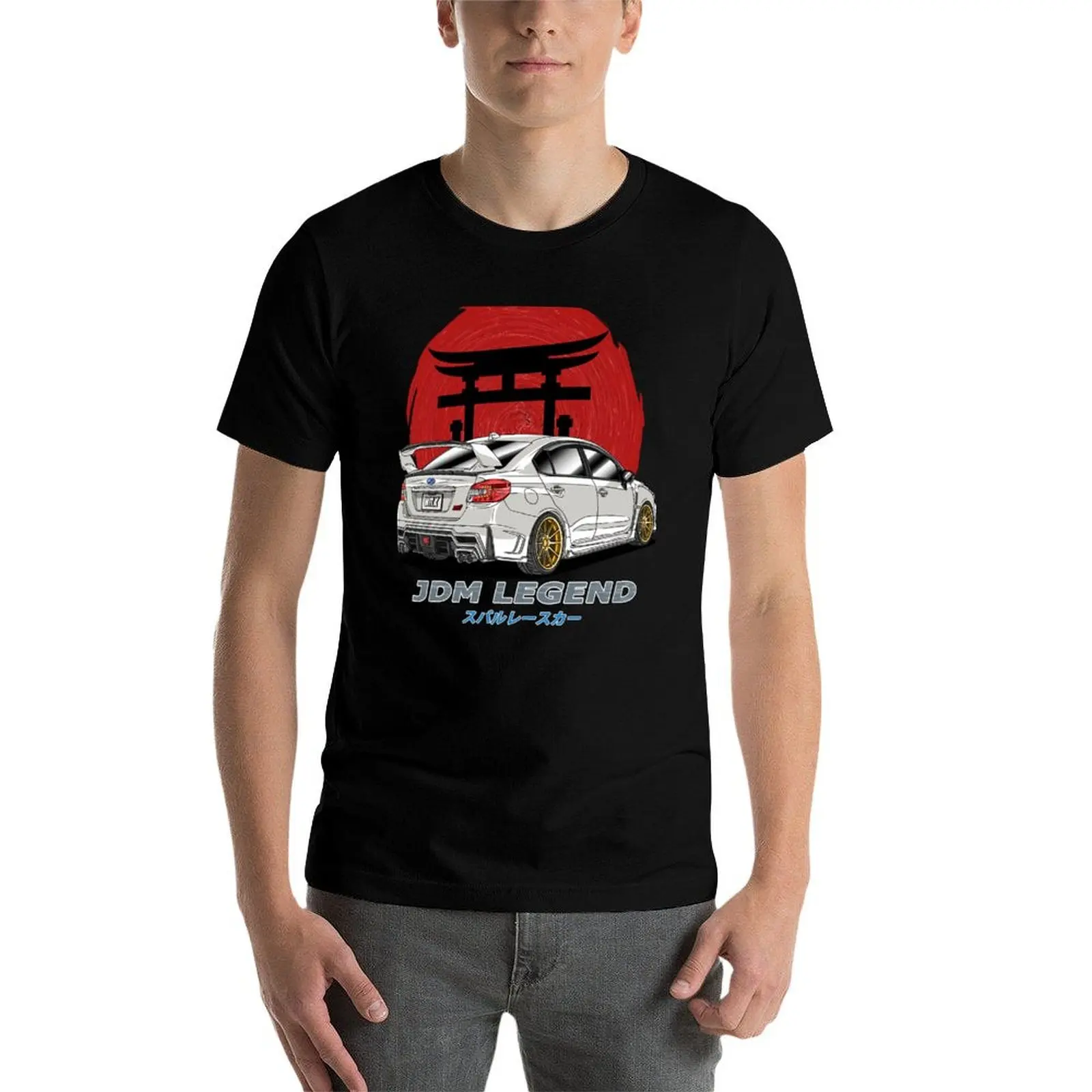 JDM White Subie Impreza WRX STi 2015 T-Shirt anime t shirts oversize anime tshirt