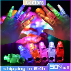 30/60/120 Pieces LED Finger Lights  6 Color Finger Flashlights Birthday Party Supplies Rave Laser Assorted Toys