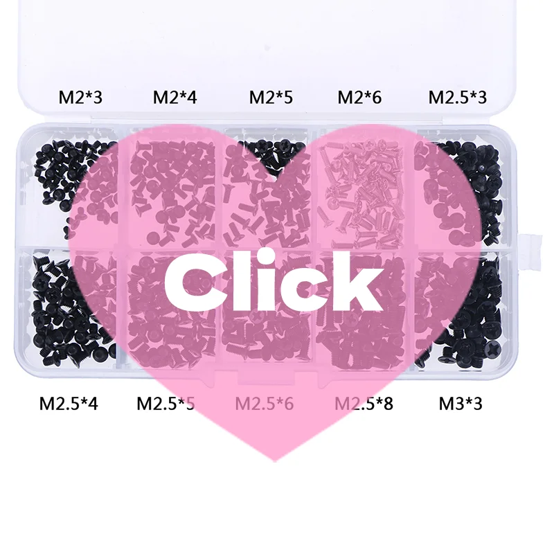 

Набор винтов для ноутбука, 500 шт., универсальный винт m2 m2,3 m3