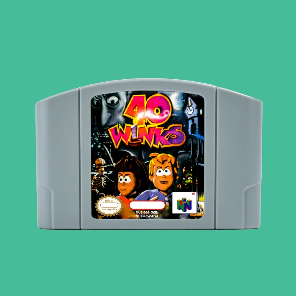 

40 winks 64 Bit Game Cartridge USA NTSC version or EUR PAL version For N64 Consoles
