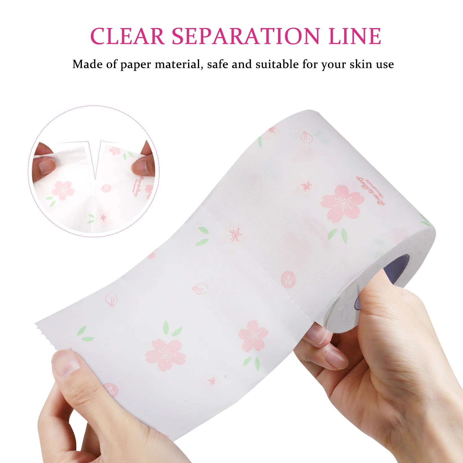 Servilletas de flores de papel higiénico ligeras, pañuelos de baño estampados para vecinos, suministros de baño, cara decorativa, 4 rollos